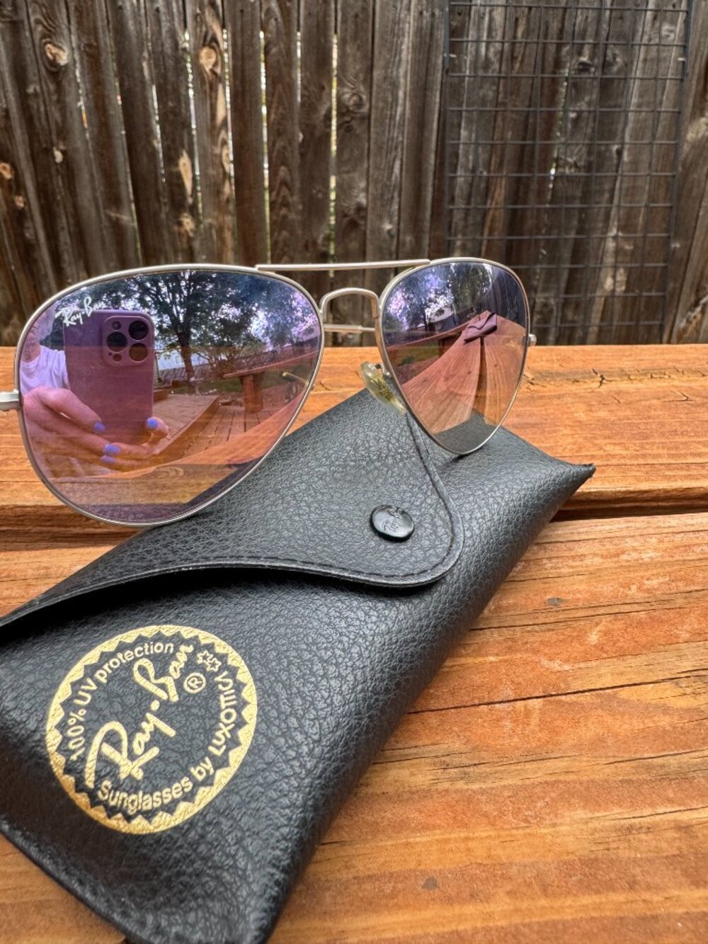 Ray-Ban RB3025 Aviator Flash Lenses Sunglasses Silver/Lilac Pink Mirror